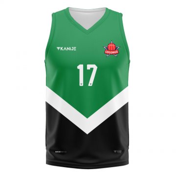 Kanije Tek Üst Basketbol Forma - Yeşil -  B009